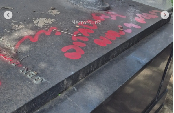 tumulo-de-ditador-do-regime-militar-e-vandalizado-no-cemiterio-sao-joao-batista,-no-rio